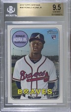 2018 Topps Heritage High Number Ronald Acuna Jr #580 BGS 9.5 GEM MINT Rookie RC