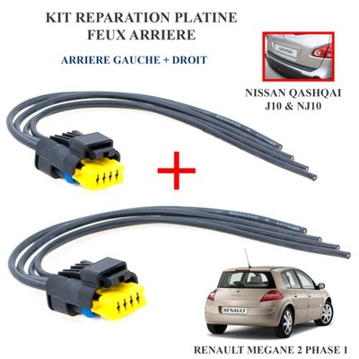 Prise De Réparation Pour Platine De Feux Arrière Renault Mégane 2 Phase 2 (2006-2009) - Partsline, Garantie 2 Ans