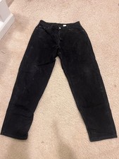 90s made in USA Levi's Women's Black Dark Wash Loose Straight Leg jeans size 10