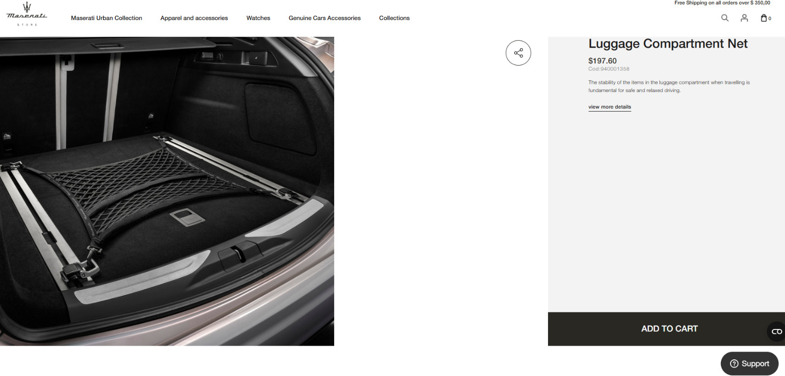 Maserati Grecale Cargo net P/N 940001358