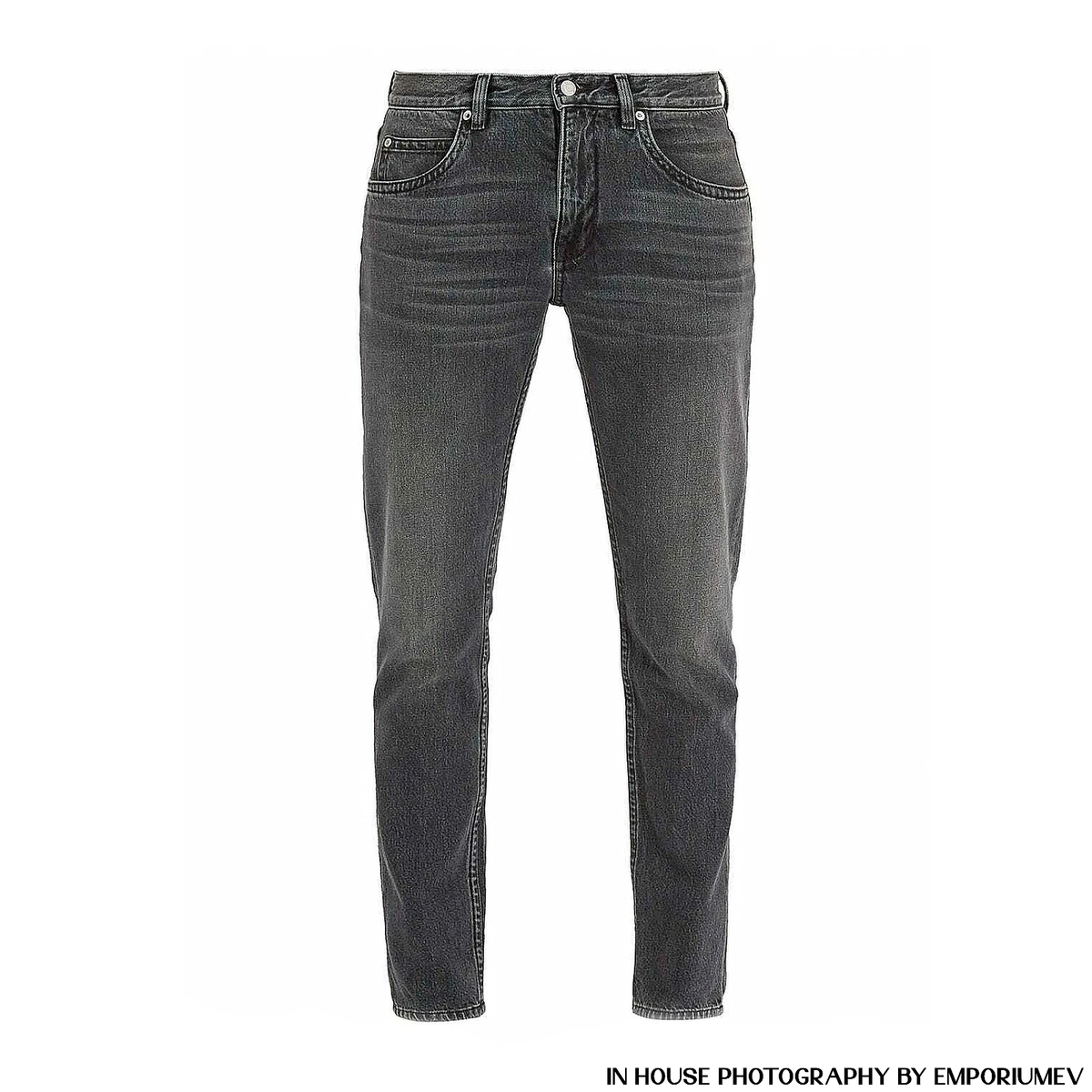 HELMUT LANG ダークグレー スリムフィットデニム 28 Helmut Lang MR 87 Dark Grey Coated Men Size 30 Slim Fit Jeans 0019