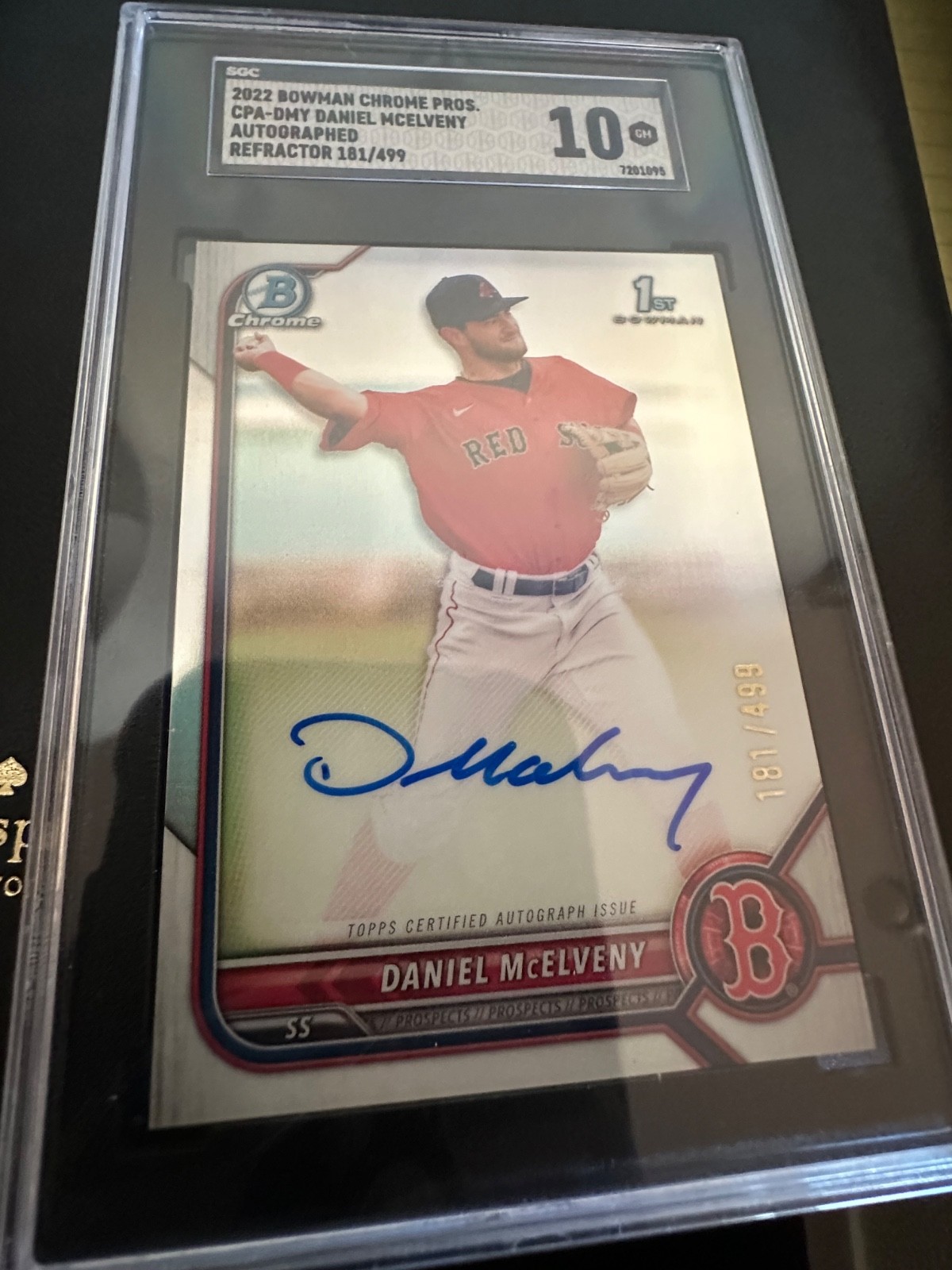2022 Bowman Chrome - Prospect Autographs Daniel McElveny #CPA-DMY Refractor /499