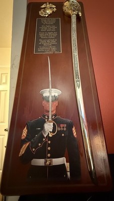 Bradford Exchange USMC Sword of Honor Tribute Plaque - Limited Edition #3077