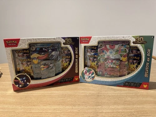 Pokemon TCG 30th Celebration Greninja ex & Sylveon ex Box X2 Sealed New