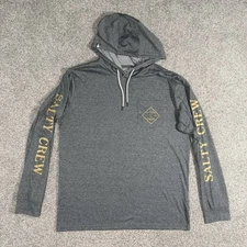 Salty Crew Hooded Performance Long Sleeve Shirt Technical Tee Men's Size XL