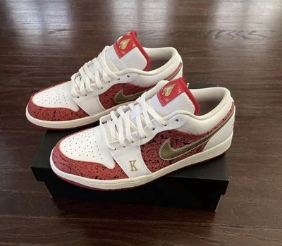 Size 11.5 - Air Jordan 1 SE Low Spades Men s Poker Red White