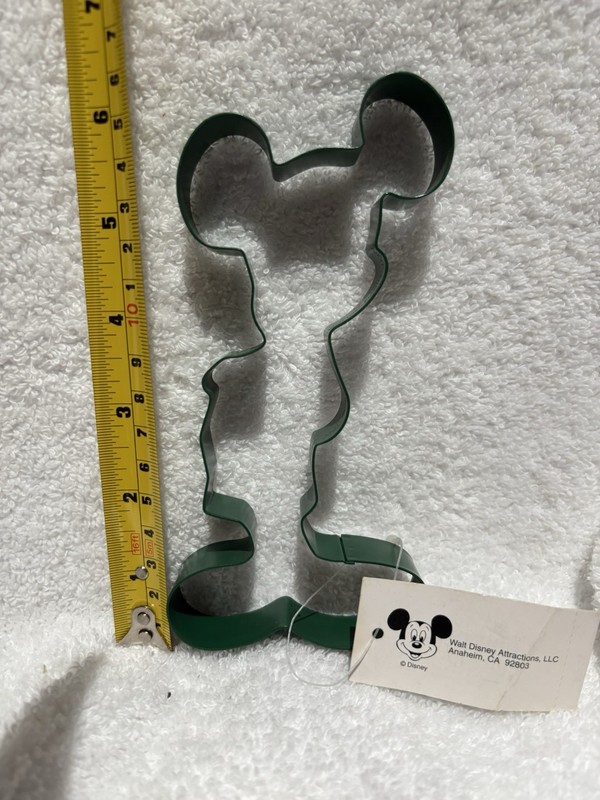 Vintage Walt Disney Attractions Mickey Mouse Metal Cookie Cutter 6.25” NWT