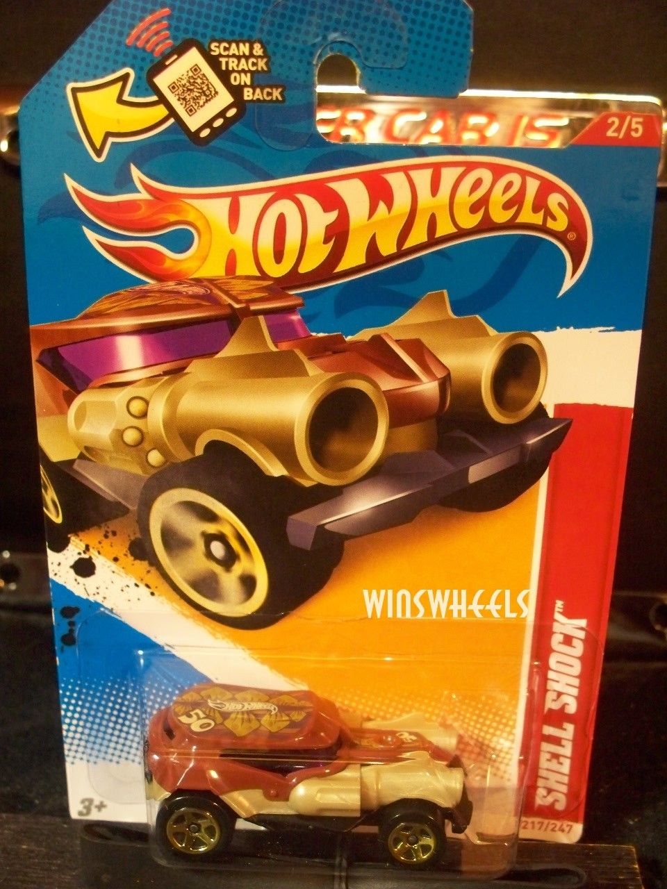 2012 HOT WHEELS #217 -1 SHELL SHOCK BRWN 5S 💰😍💎AM CA