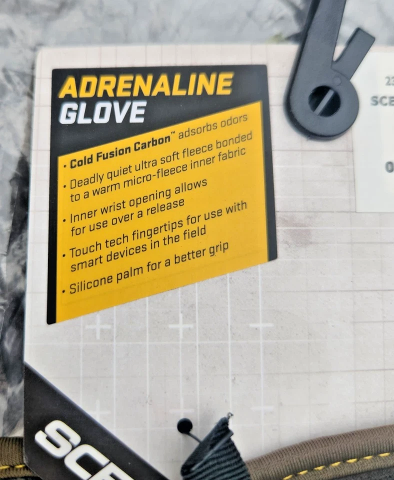 Scent Blocker Adrenaline Gloves Mossy Oak Country DNA Mid/Late Season Medium $45 - Image 4 of 4