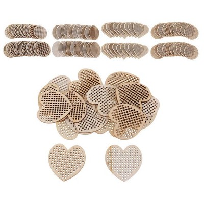 20 Stück Natürlich Oval Herz Runde Formen Multi-Loch Holz Anhänger Charms für