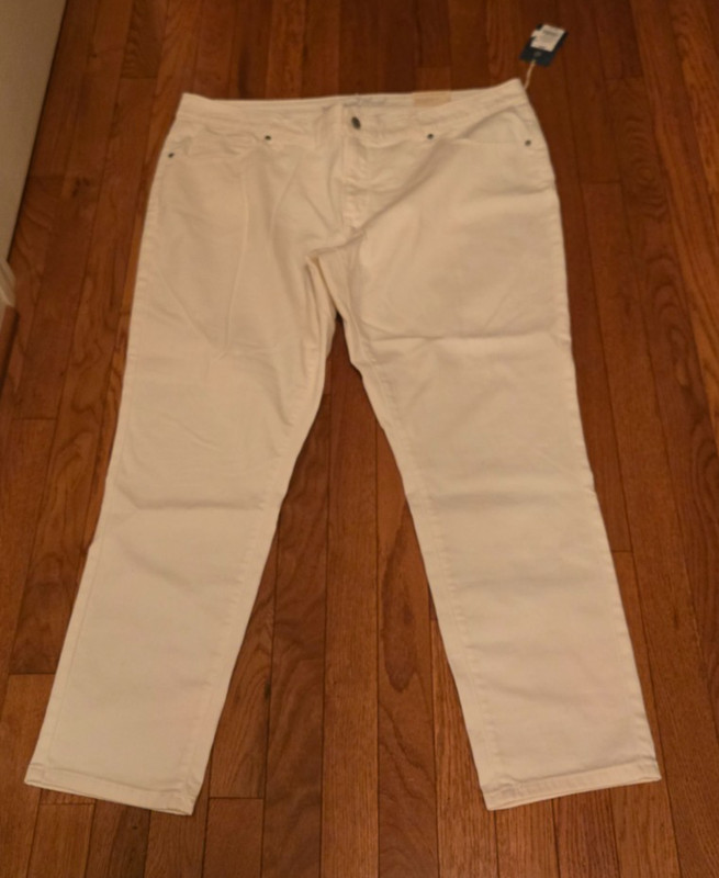 NWT Universal Thread Women's Skinny Jeans Stay Clean White Denim Size 20W