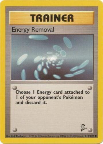 4x Moderately Played Energy Removal - 119/130 - Common - Unlimited Edition Pokem