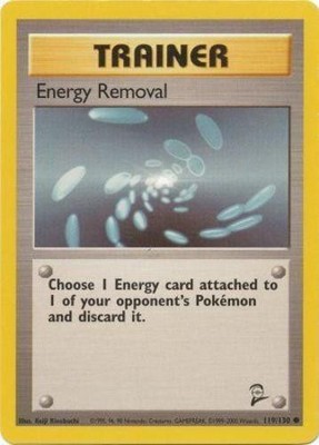 4x Moderately Played Energy Removal - 119/130 - Common - Unlimited Edition Pokem