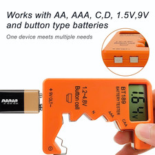 Battery Tester Checker, Universal Battery Tester for AA AAA C D 9V 1.5V, Smal...