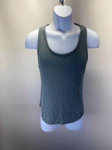 Victoria Secret Pink Sleepwear Vest Tank Top Women's Size Med Gray Racer Back - Picture 1 of 9