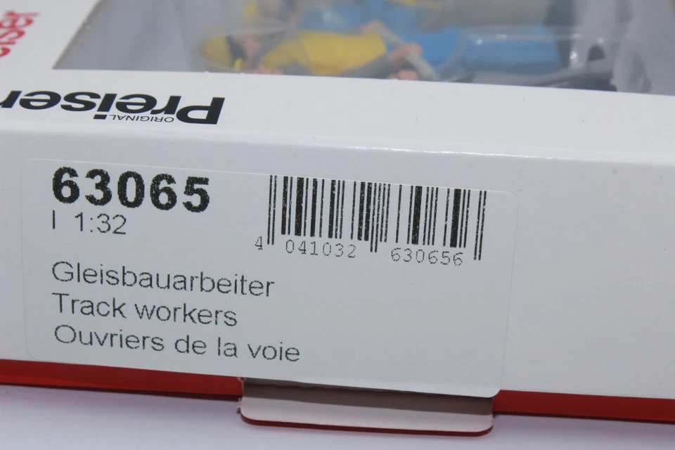 Preiser 63065 Gleisbauarbeiter Worker stehend 4 Figuren  Spur 1 OVP 1:32 NEU - Bild 2 von 4