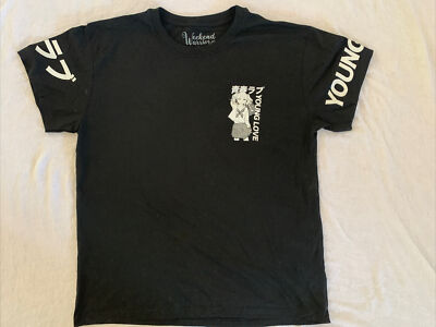 Weekend Warrior Men's T-Shirt Black Size Large L ''Young Love'' Short Sleeve