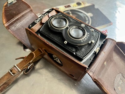 Rollei RolleiFlex Compur Rapid Tessar 1:3.5 7.5cm & Case Black