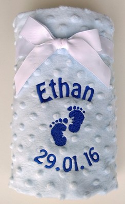 boy blanket name personalised embroidered baby girl gift,christening