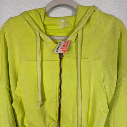 Free People Low Key Jacket Womens Small Slouchy Zip Up FP Movement Run Boho NEW - Picture 2 of 11