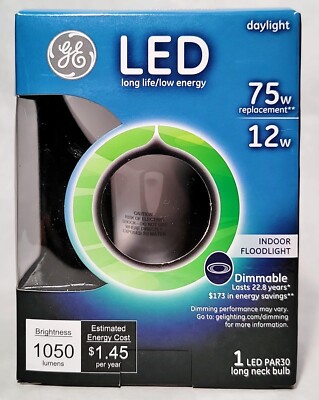 GE LED 75w Bulb Dimmable Long Neck Daylight 1050 Lumens Factory Sealed