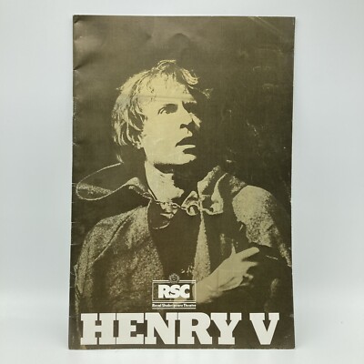 Royal Shakespeare RSC Henry V Programme 1977 Alan Howard Stratford Upon Avon