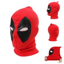 Deadpool Face Mask Cosplay Cloth Head Cover Party Costume Prop Red Helmet Toy