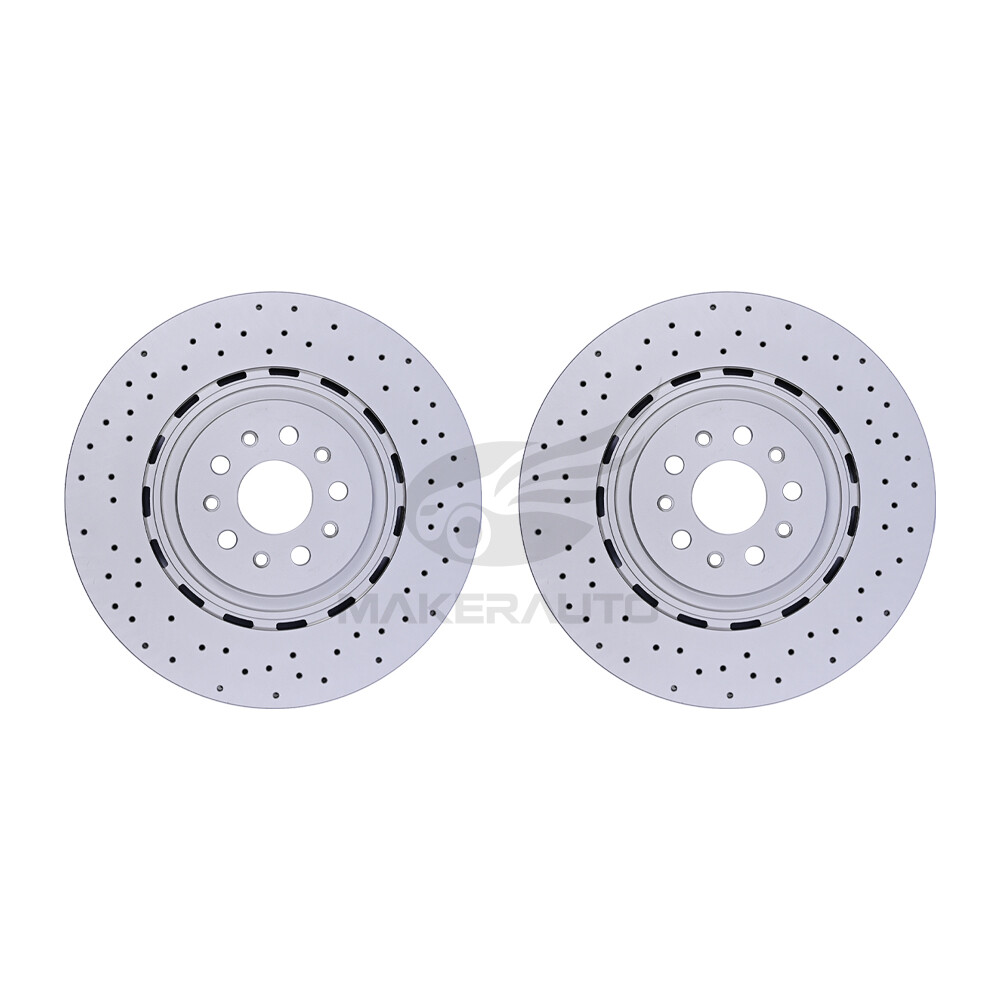 2Pcs For Maserati Levante S Front Brake Disc Dimpled Rotors 2017-2022 New