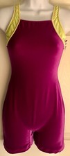 GK Elite TANK BIKETARD LADIES SMALL VELVET GYMNASTICS DANCE CHEER VIOLET AS NWT 