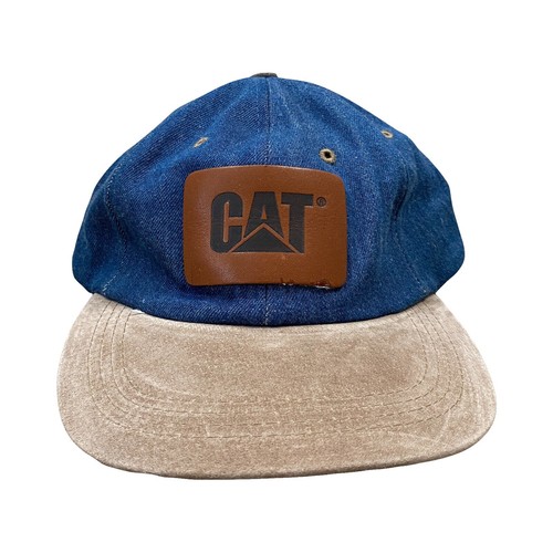 Vintage 90s London Fog Suede Blue Wool Blend Adj Baseball Cap Hat