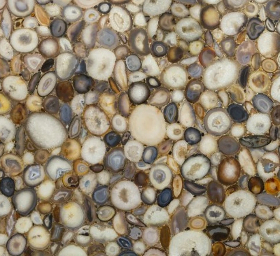 Yellow Agate Corner Table Top , Agate Coffee Table Top , Epoxy Sofa Table Top - Image 3 of 4