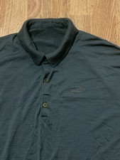 Icebreaker Polo Shirt Mens Small Green Golf Tennis Yoga Merino Wool Lightweight