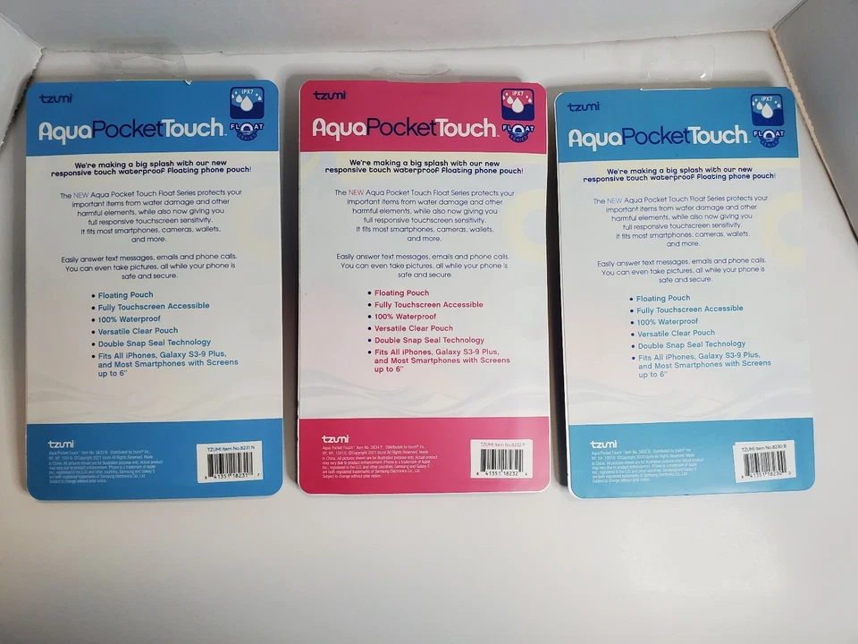 Funda flotante 100 % impermeable para teléfono celular Tzumi Aqua Pocket Touch - Envío y devolución gratuitos Foto 2 de 4