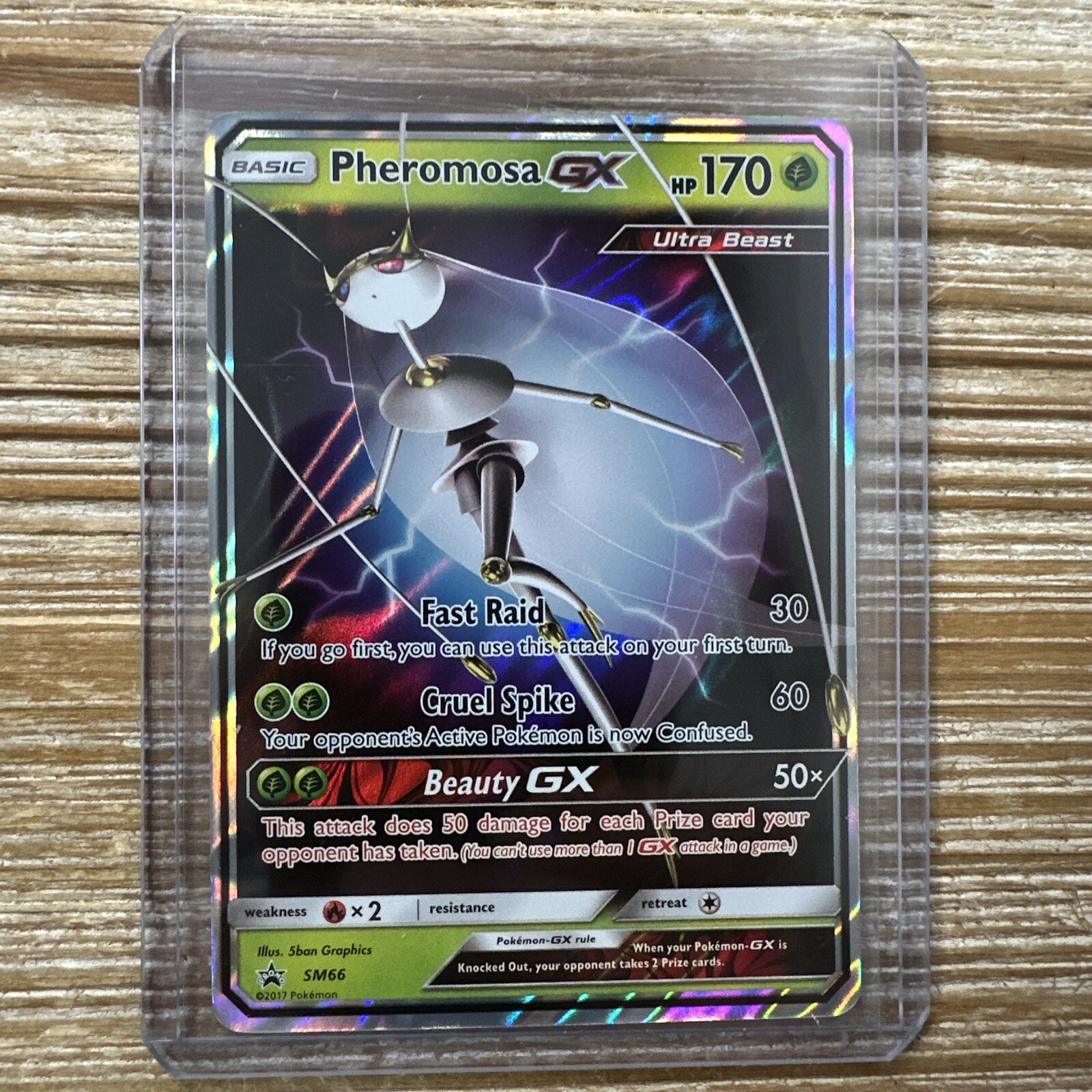 Pheromosa GX SM66 2017 Black Star Promo Pokémon Card Near Mint-Mint