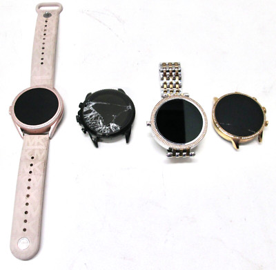 L0t of 4 Fitness Watches: 1 - Michael Kors, 3 - Fossil - Parts/Repair