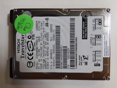 Hitachi IBM 08K0633 IC25N040ATMR04 40GB Internal 4200RPM 2.5'' HDD 80GN