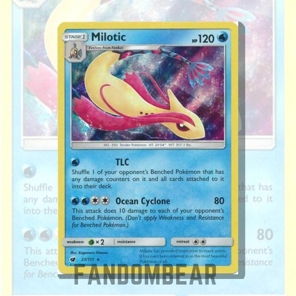 Milotic HOLO RARE card 27/111 Sun & Moon Crimson Invasion 2017 Pokemon TCG  | eBay