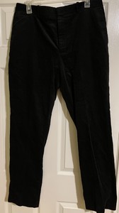 Nuevo con Etiquetas Hombre Perry Ellis Pana Negro Pantalones 34x32 Slim Fit  | eBay