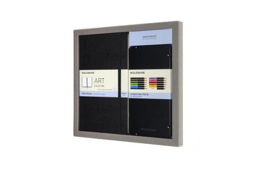 Moleskine Sketchbook & Watercolor Pencil Set, Hard Cover (5 X 8.25) by Moleskine