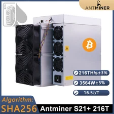 Antminer S21+ 216T 3564W BTC ASIC Miner Algorithm SHA-256 BTC Asic Miner HK