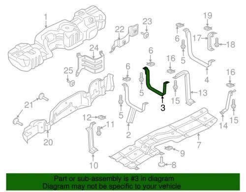 NEW OEM Ford 2017-2022 F-Super Duty Center Fuel Tank Strap Assembly HC3Z-9054-H - Imagem 2 de 2