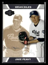 Jake Peavy #'d /225 - 2007 Topps Co-Signers SP #15 San Diego Padres