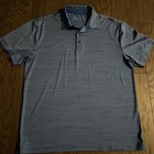 Under Armour Polo Short Sleeve Shirt Mens Blue Solid Golf Large L EUC Outdoor