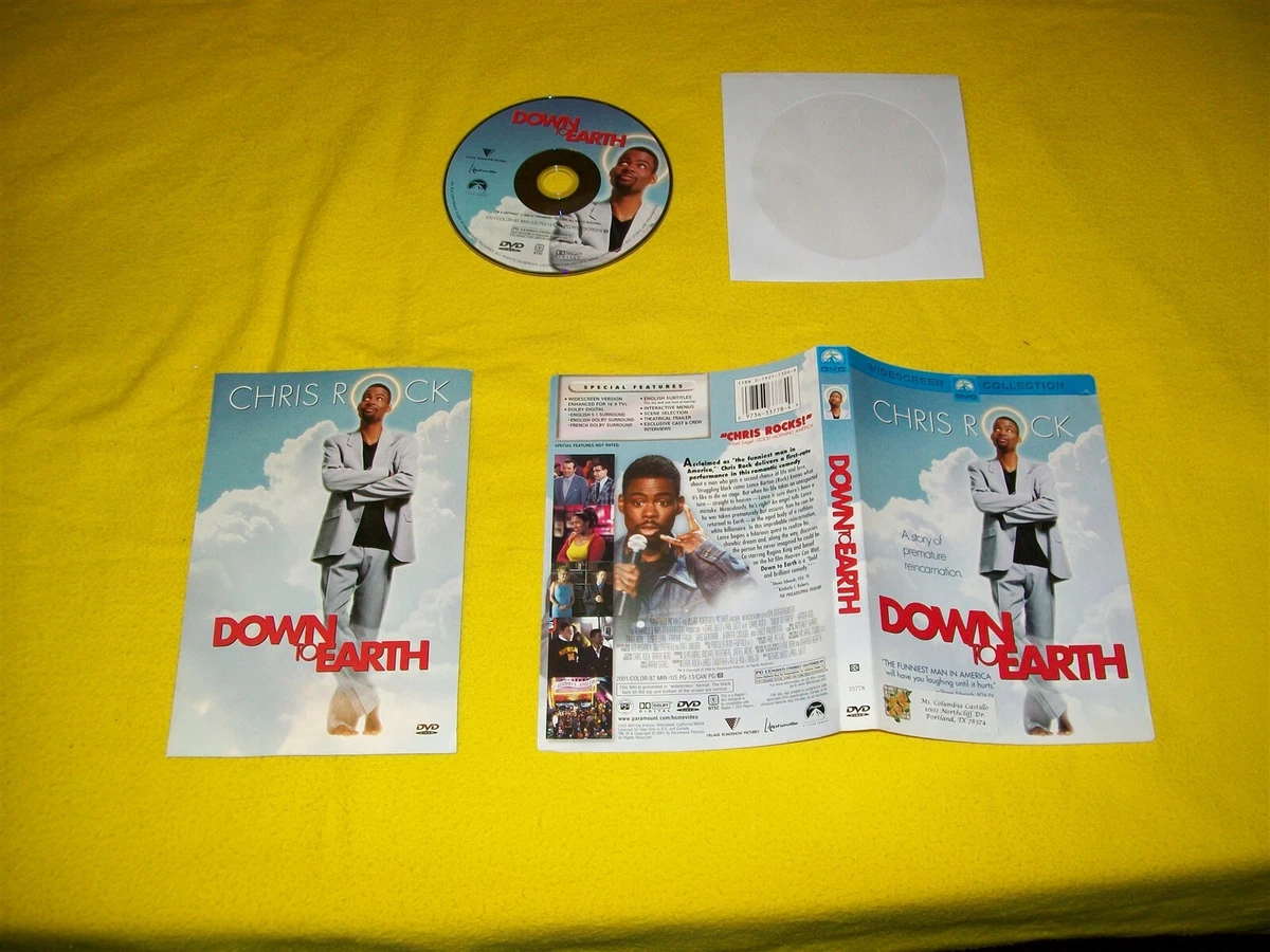 Down To Earth Chapter 1 DOWN TO EARTH DVD & BACKER ONLY NO CASE WITH CHAPTER MENU CHRIS ROCK | eBay