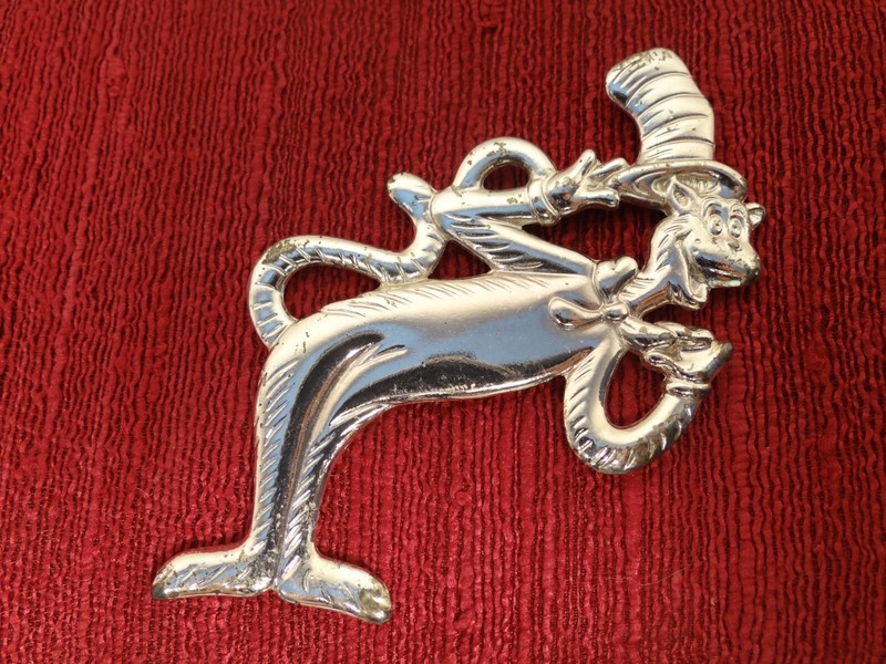 Dr. Suess Cat in the Hat Official Movie Merchandise X-mas Ornament Silver Metal