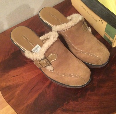 Womens Lower East Side Beige Stitched Chunky Clogs Mules Shoes Size 7 M Ebay