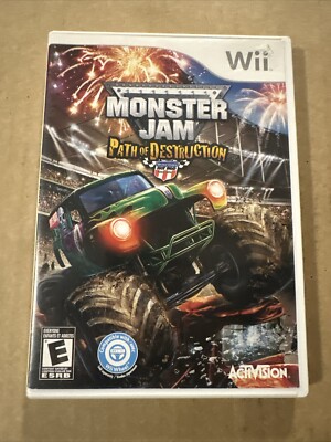 Monster Jam: Path of Destruction (Nintendo Wii, 2010) CiB With Manual Tested