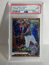 2020 Panini Prizm Prizms Bronze Donut Circles #69 Tyrone Taylor /25 PSA 9