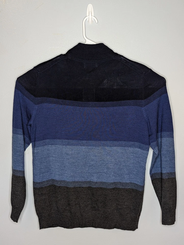 Suéter Club Room Para Hombres 1/4 Cremallera Mezcla Lana Merino Multicolor XL NUEVO CON ETIQUETAS Foto 3 de 3
