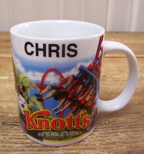 Chris Knott's Berry Farm Amusement Park Coffee Mug California Roller Coaster